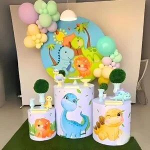 Decoración Fiesta de Baby Shower o Revelación de Género de Dinosaurio Bebé – Alquiler y Montaje